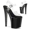 Pleaser - XTREME808SPRS Sandale à bride à la cheville, Pole dance chaussures - Transparent Product image